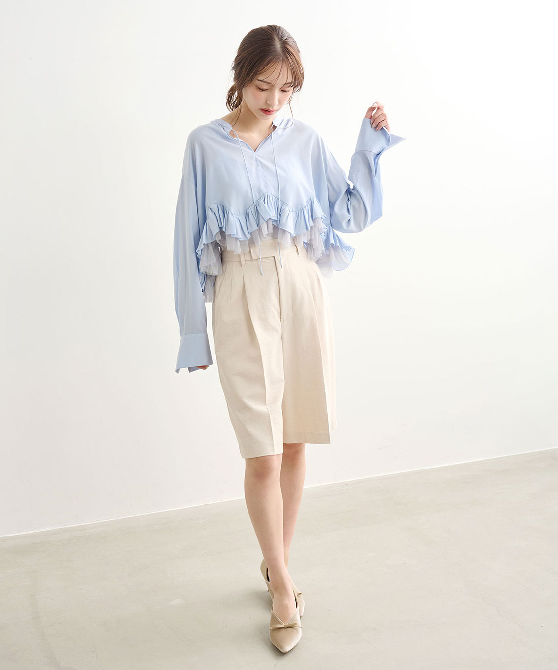 愛され名品】ヘムフリルブラウス｜PETAL ONLINE（ペタルオンライン）