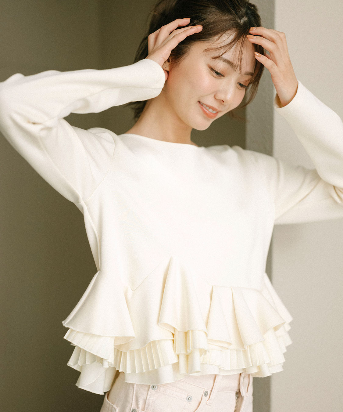 愛され名品】ランダムフリルペプラムトップス｜PETAL ONLINE（ペタル