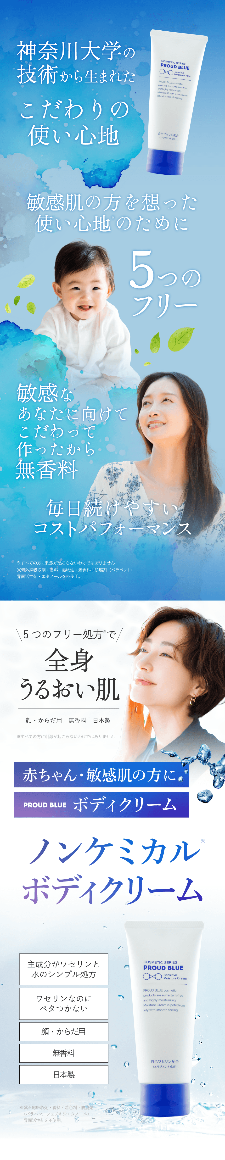 センシティブモイスチュアクリーム|神奈川大学の研究から生まれた界面