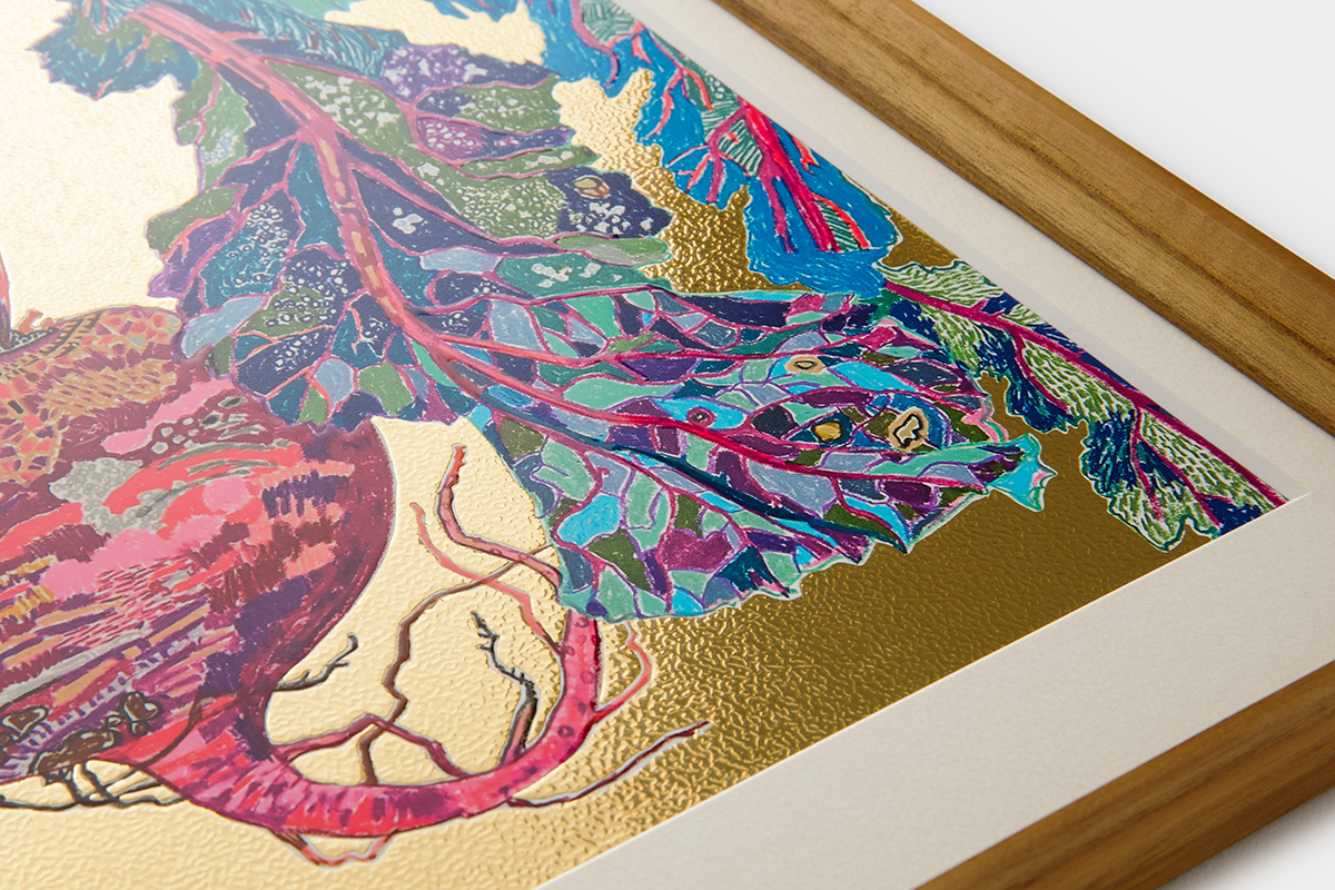 Yuko Kurihara 「紅い蕪」A3 アートポスター CWプリント