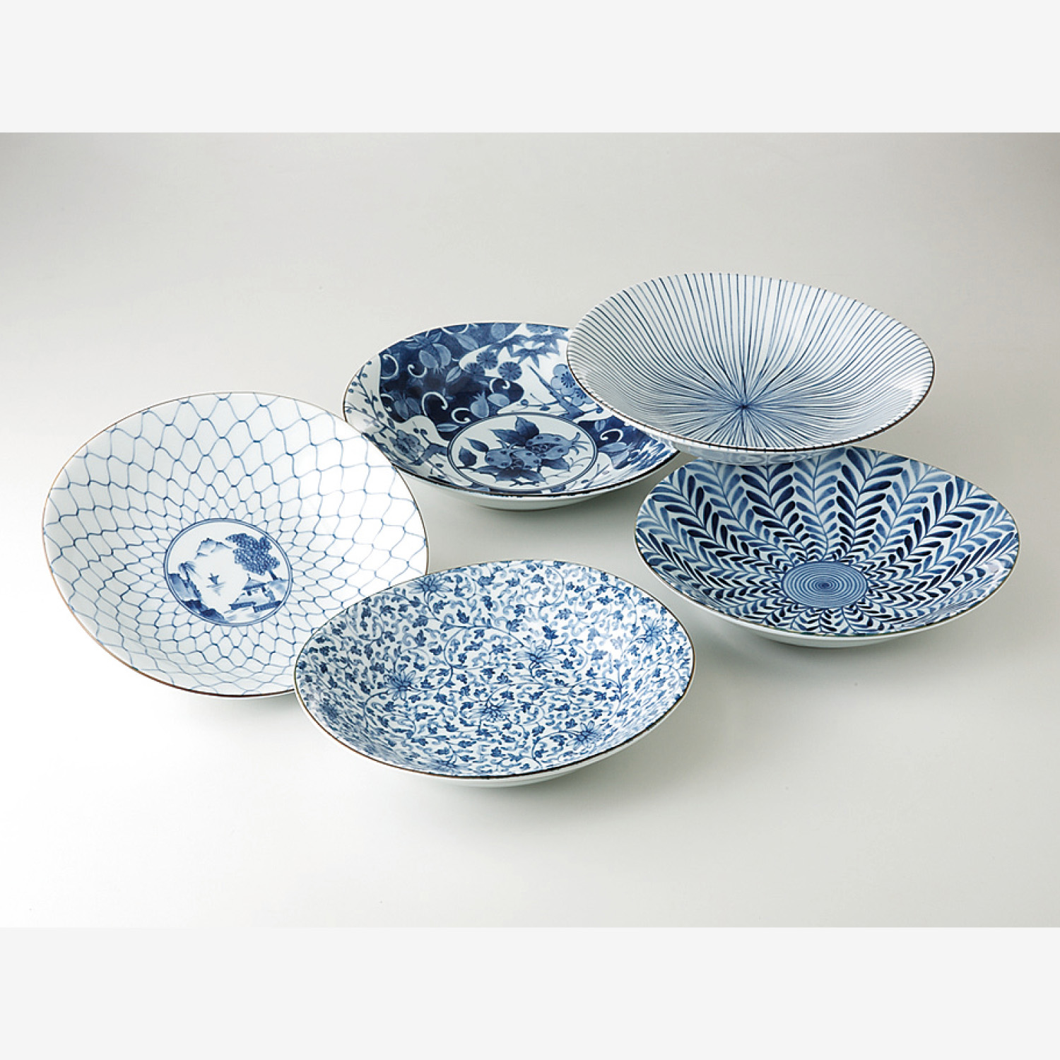 Price Gift｜藍絵変り 楕円反鉢揃｜西海陶器 | SAIKAI B-SHOP｜西海