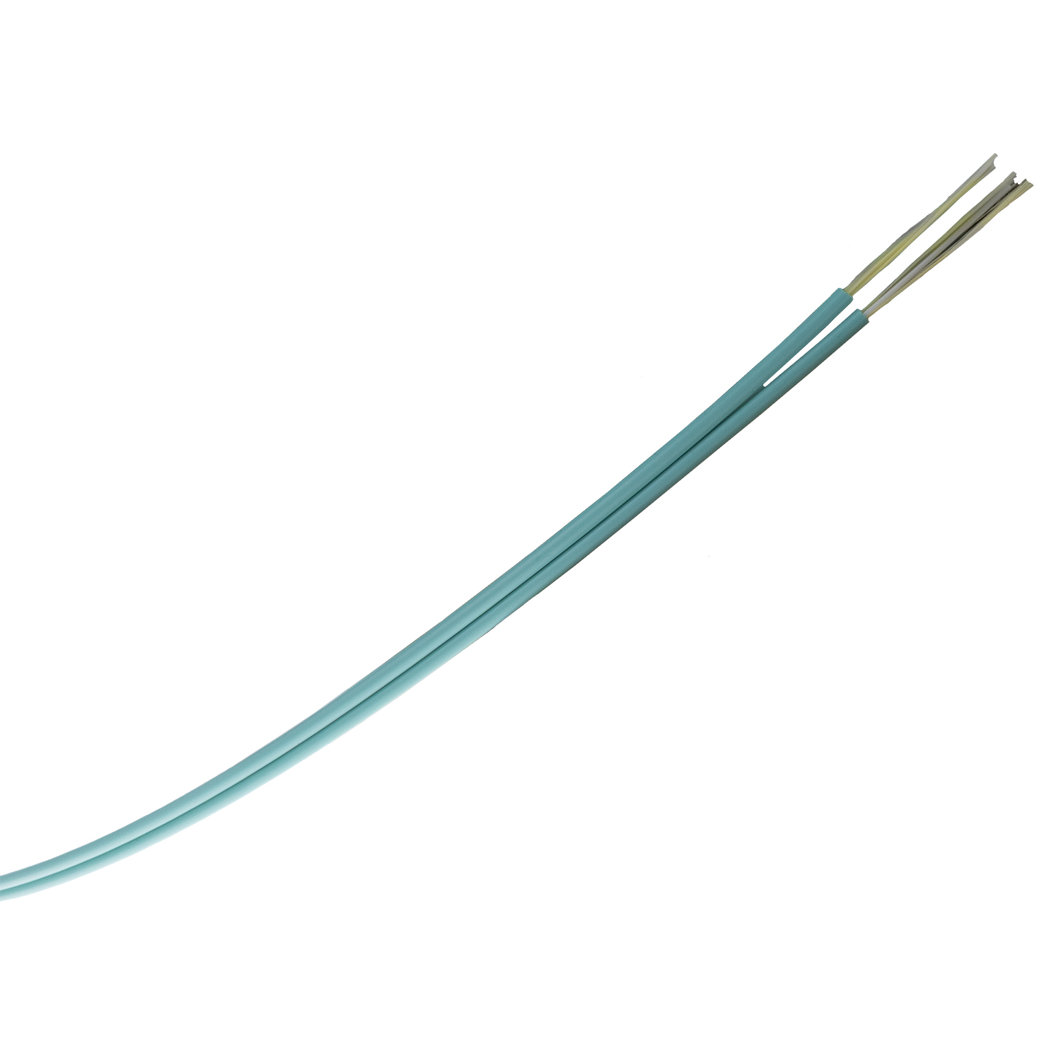 1000ft Aqua 3.0mm Zipcord Multimode Duplex Fiber Optic Cable