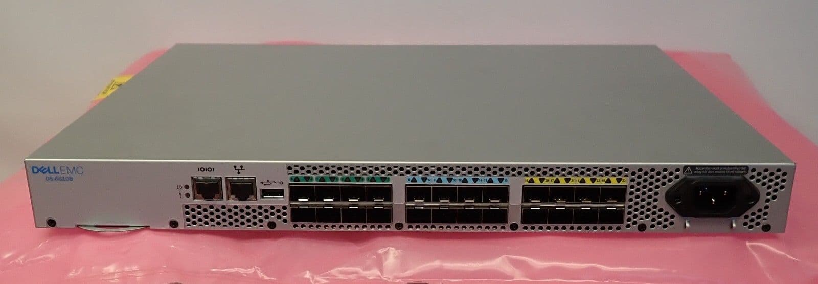 NEW Dell Brocade G610 DS-6610B 24x 32G SFP Act FC Switch EM-G610