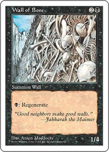 □黒枠□《骨の壁/Wall of Bone》[4EDBB] 黒U | 日本最大級 MTG通販