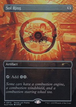 Foil】(910)□ボーダーレス□《太陽の指輪/Sol Ring》[SLD] 茶 | 日本