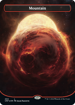 ギャラクシー・Foil】(494)□フルアート□《山/Mountain》[UNF-GF