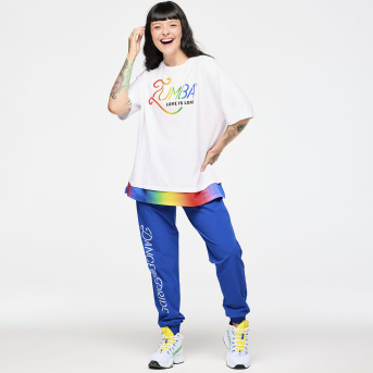 Zumba Men's Crew Neck Tee With Double Layered Hem <Wear It Out