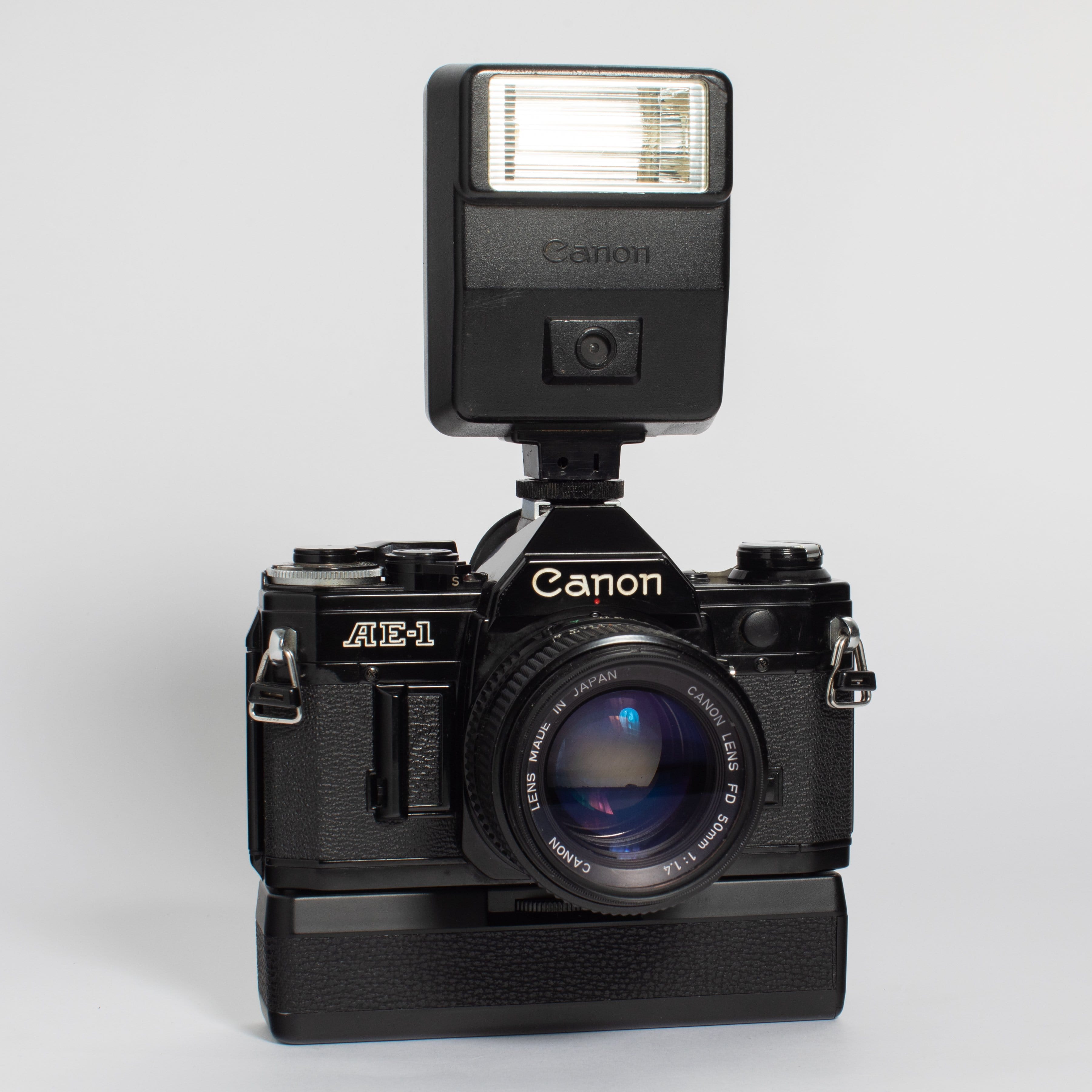 Canon AE-1 50mm FD f/1.4 w/ Power Winder and Flash – Film Supply Club