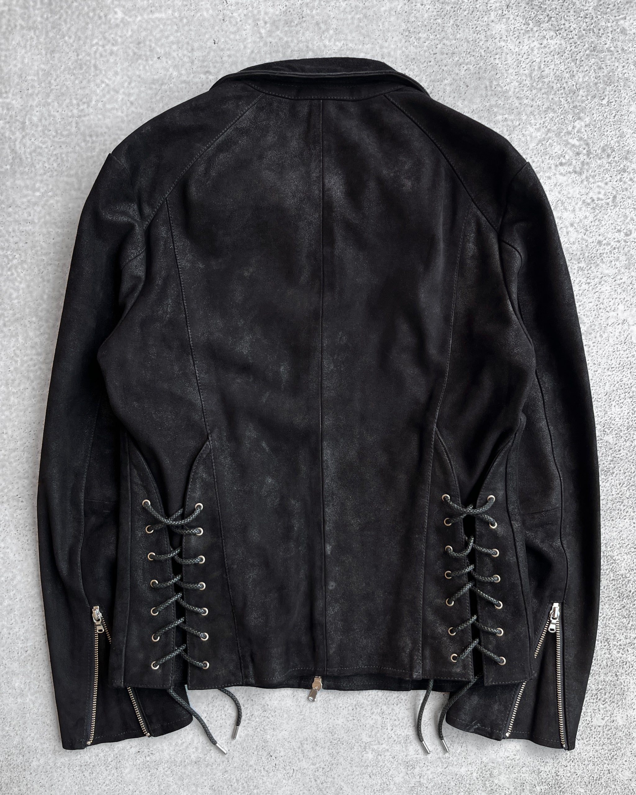 Tornado Mart 00s Lace-Up Suede Track Jacket – firstfinal