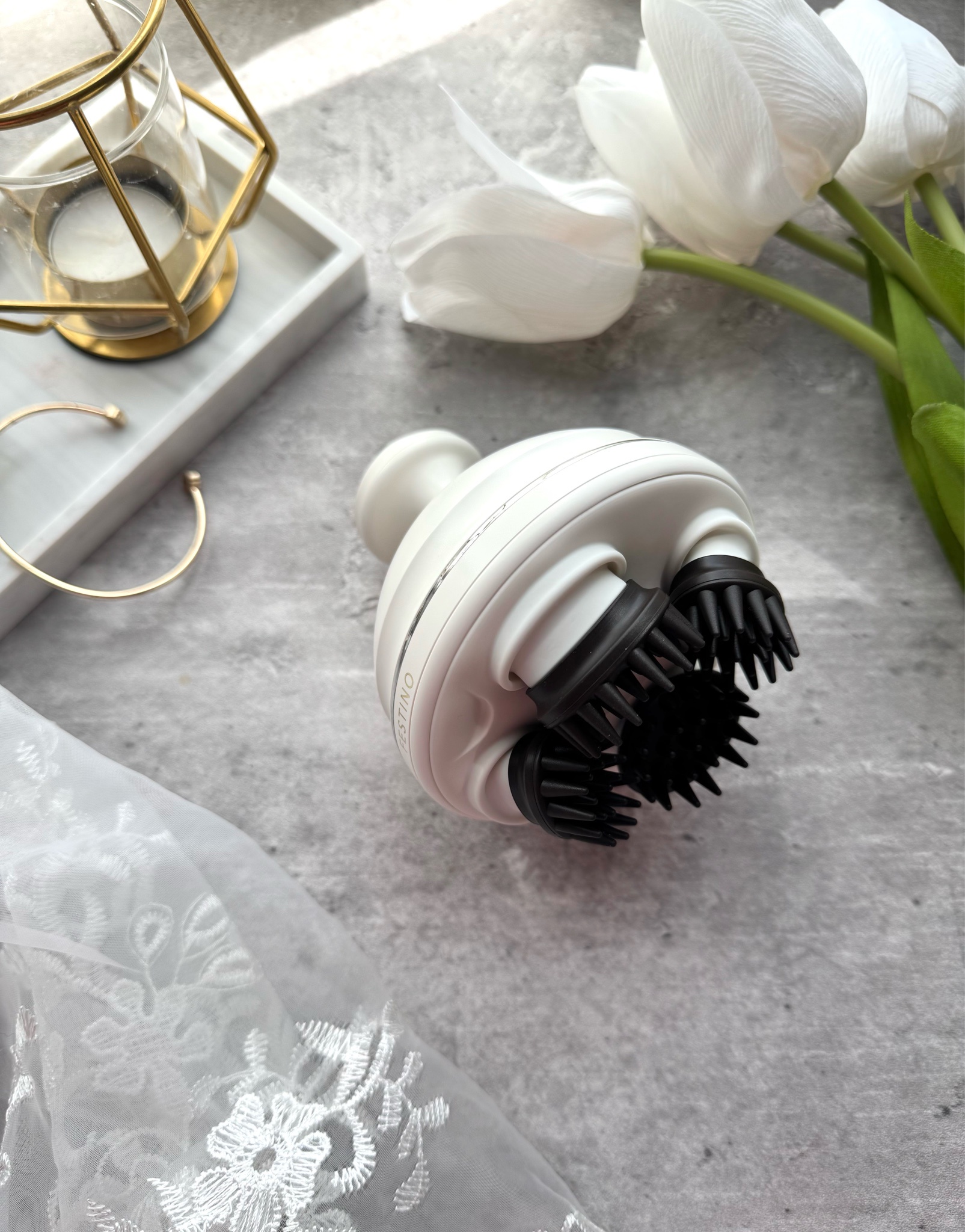 フェスティノ / 充電式EMSヘッドスパ プレミア ホワイト（White）の