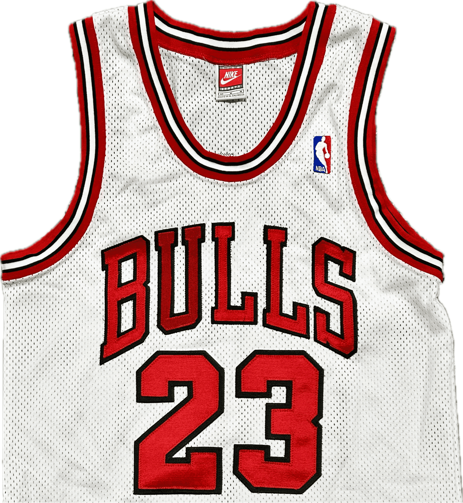 Michael Jordan Signed Nike White Chicago Bulls #23 Jersey Upper