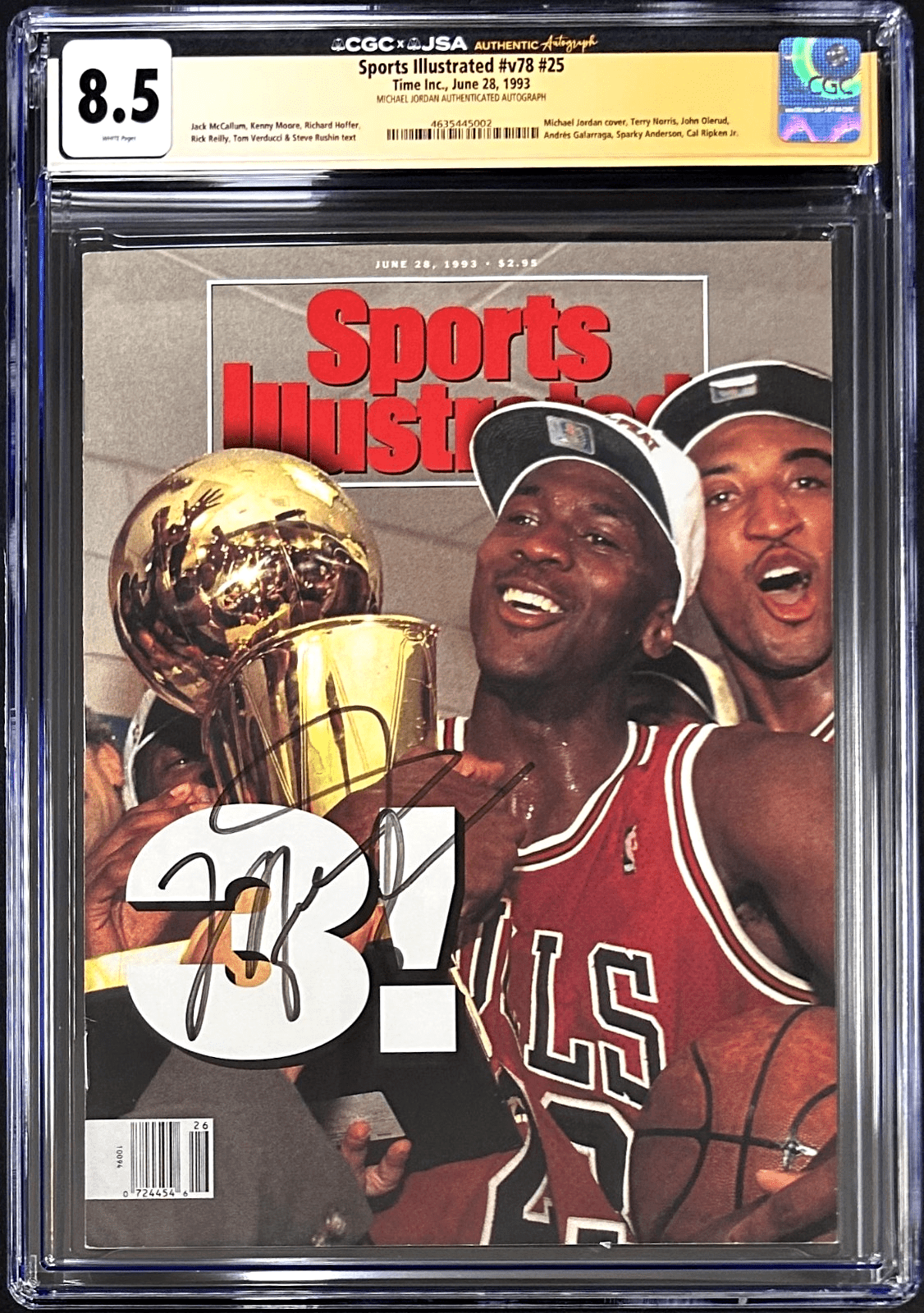 Michael Jordan Signed Sports Illustrated Newsstand Magazine 6/28