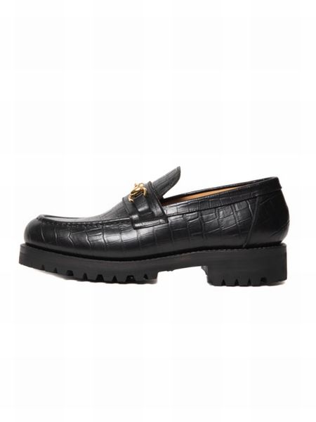 COOTIE / Raza Bit Loafer (Crocodile) -Black-