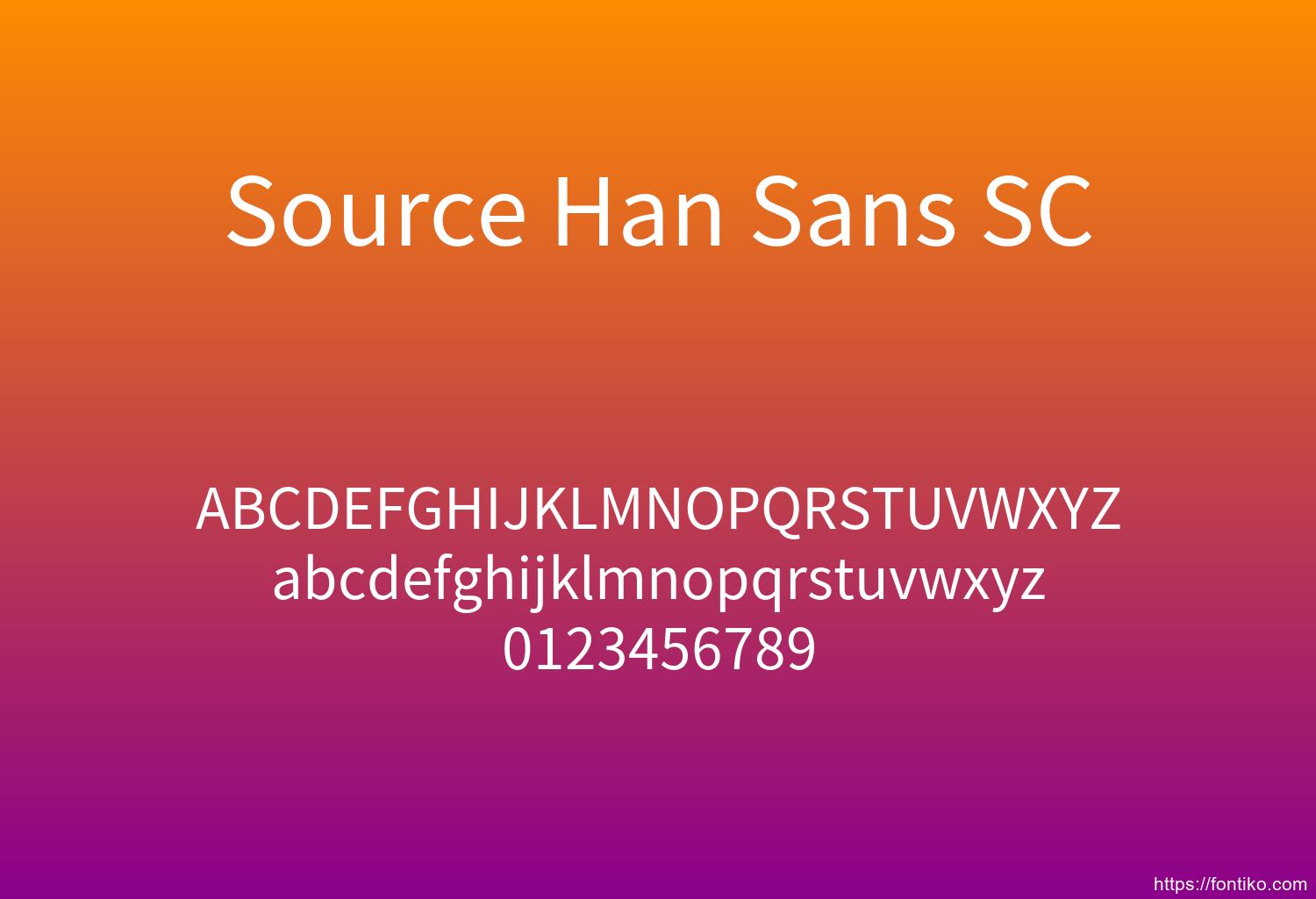 Source Han Sans SC font [OTF - TTF] | fontiko.com
