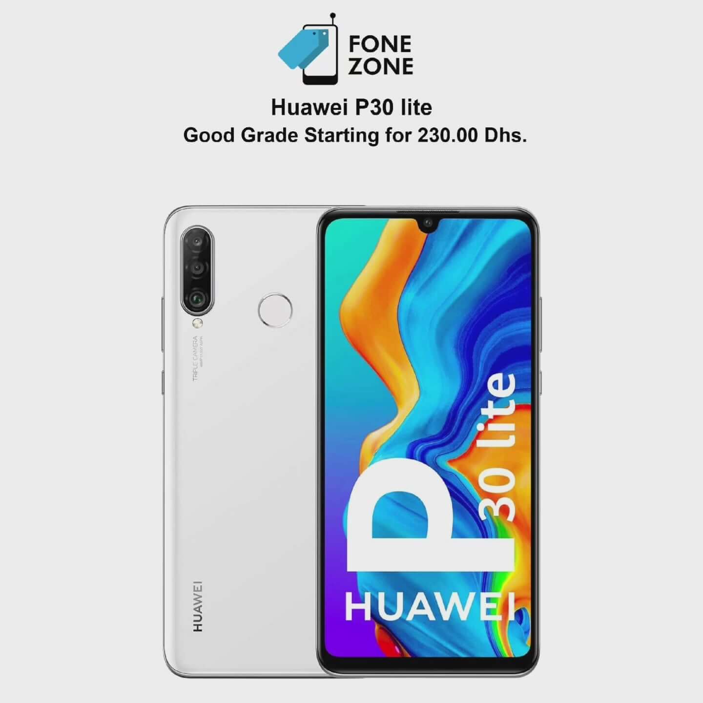 Huawei P30 Lite 128GB, 4GB Ram single sim Pearl White | 599-999