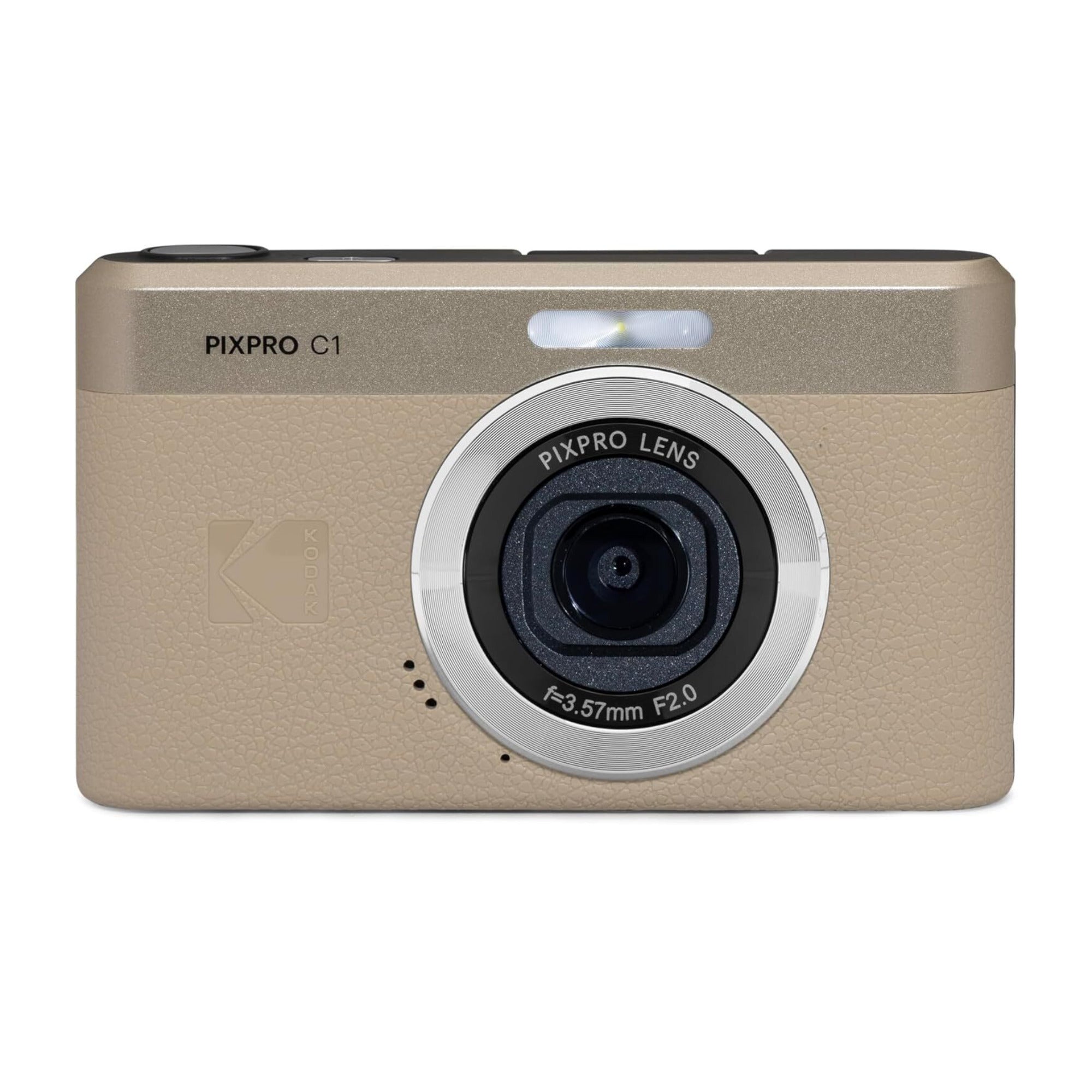 KODAK PIXPRO C1 13MP Digital Camera (Tan) with MicroSD Card and