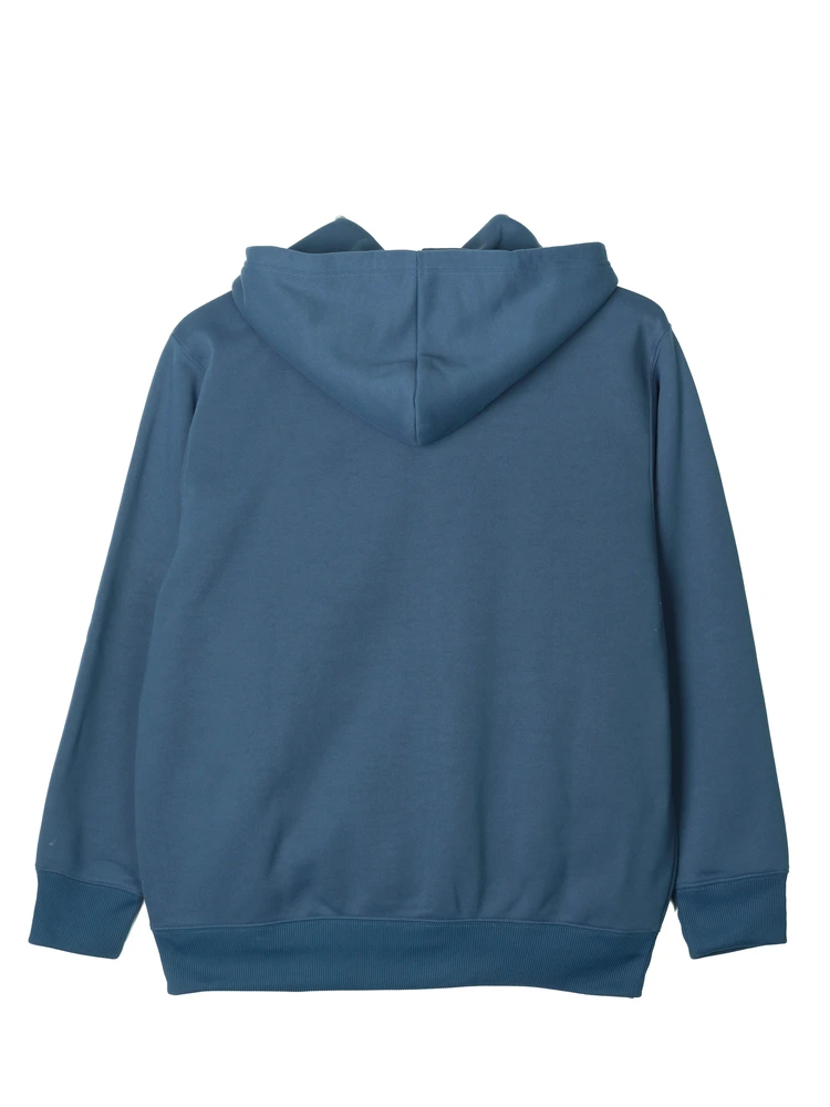 ブラック 【GENUINE DICKIES】裏起毛ワンポイント刺繍フルジップ