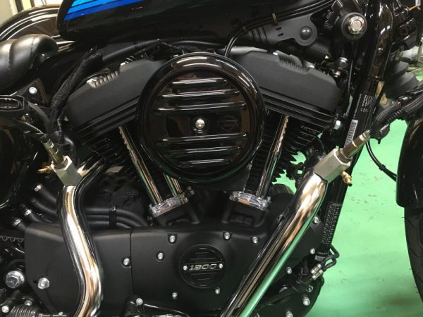 エキゾーストパイプO2センサー穴あけ加工XL1200NS(チューニング