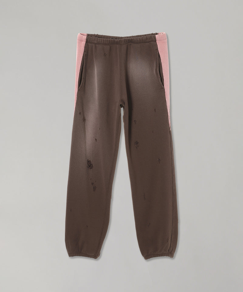 2点セット ニードルス ダメージスウェットトレーナー パンツ ピンク