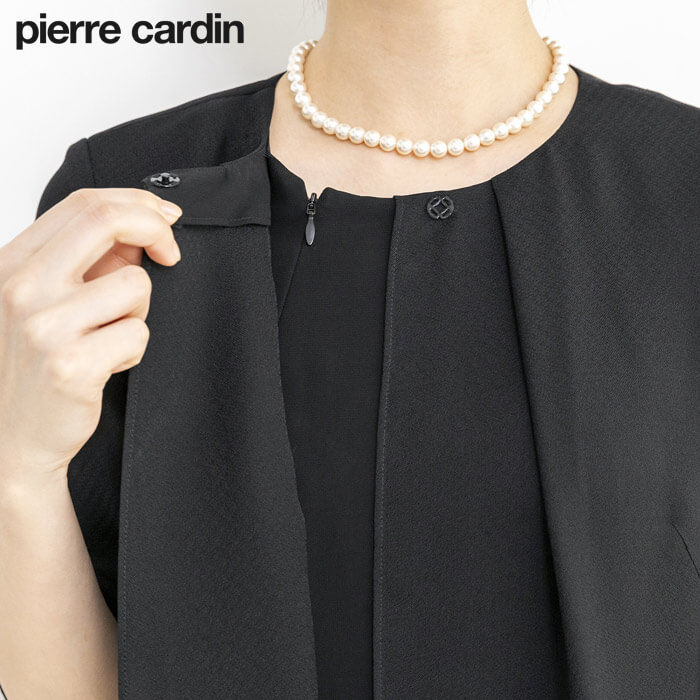 花びらフォルムのフォーマルワンピース 9号・ブラック｜東京ソワール