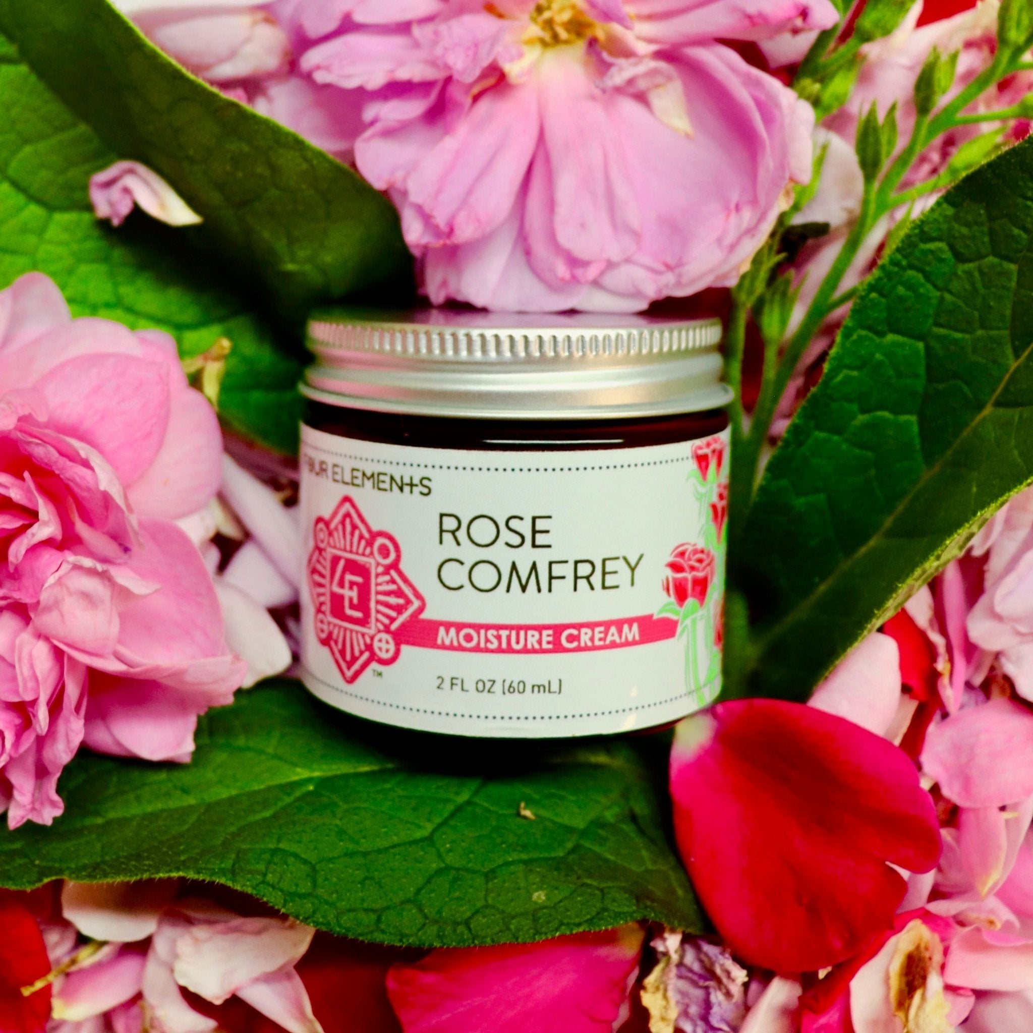Rose Comfrey Moisture Cream - 2 oz – Four Elements Herbals