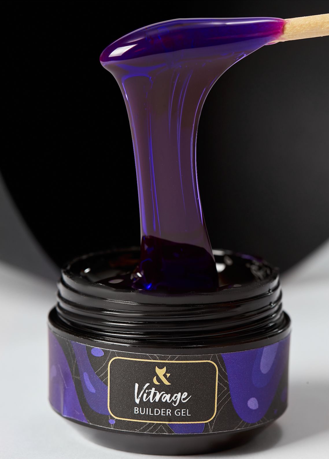 F.O.X Vitrage Builder Gel (thick viscosity Hard Gel) Violet, 15 ml