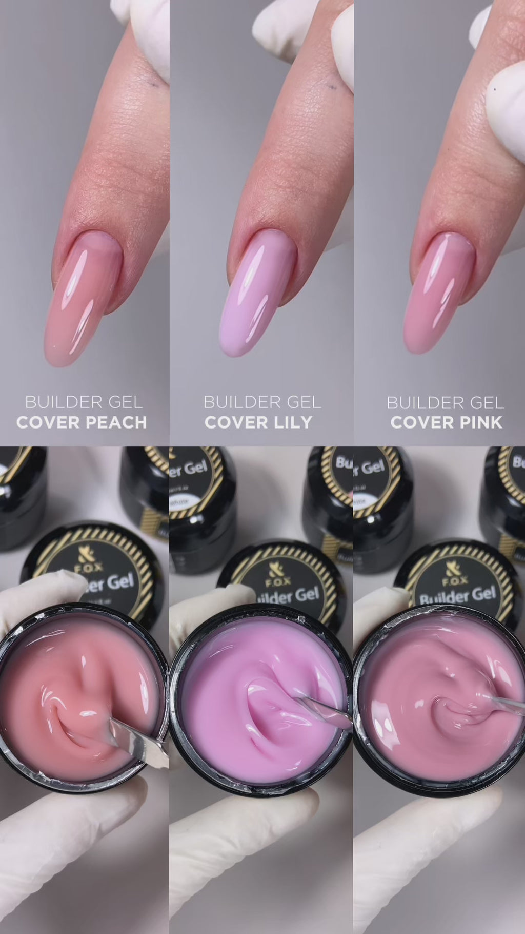 F.O.X Builder Gel (thick viscosity Hard Gel) Cover Pink, 15 ml