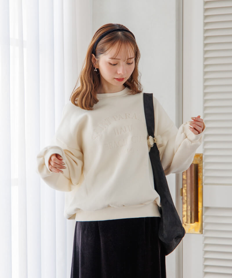 40%OFF】saint embroidery sweat～ｾｲﾝﾄｴﾝﾌﾞﾛｲﾀﾞﾘｰｽｳｪｯﾄ | flower
