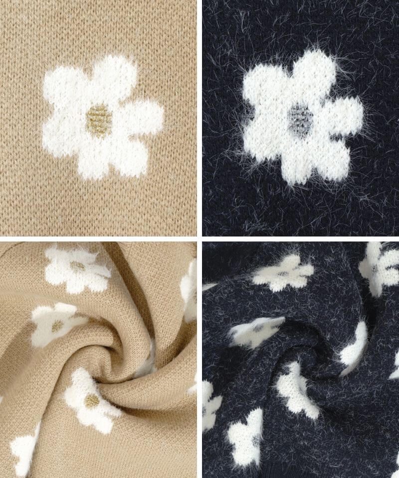 50%OFF】fluffy flower knit～ﾌﾗｯﾌｨｰﾌﾗﾜｰﾆｯﾄ | flower／フラワー公式通販