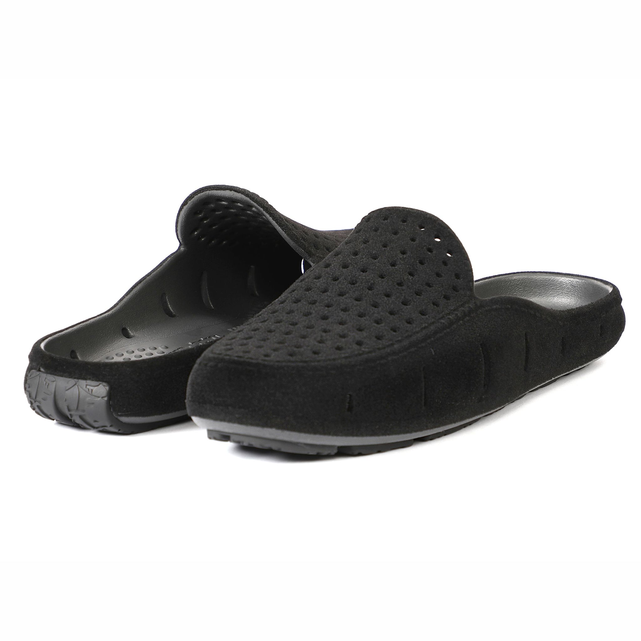 Women's Sunset Slide 3.0 Foam Shoe | Black Vegan Suede – Floafers