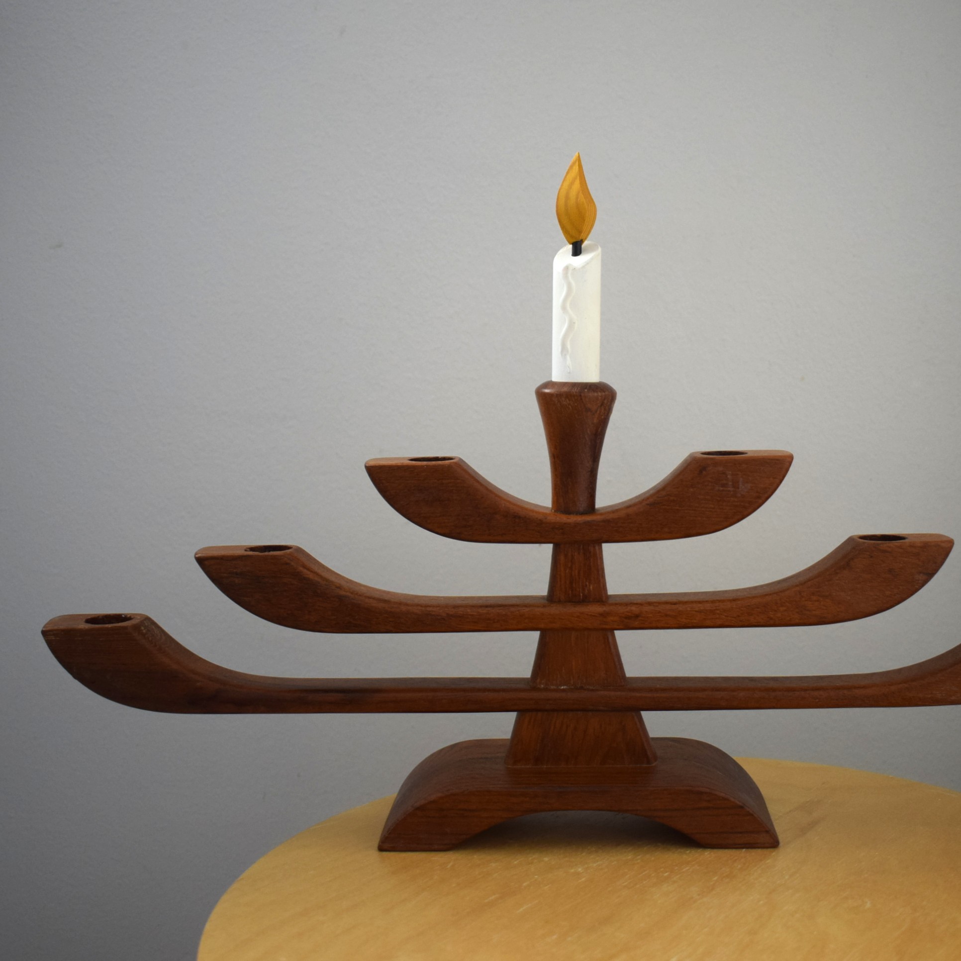 7本用・木製キャンドルスタンド / チーク・スウェーデン | florantik