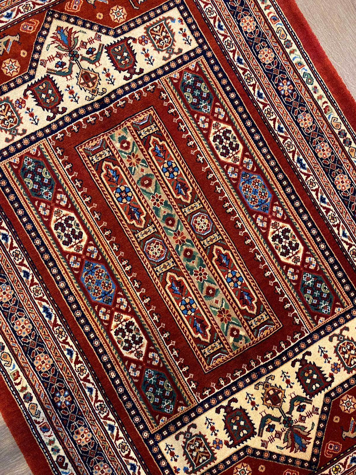 ペルシャ絨毯【高密度トライバルラグ】カシュガイ 160X105CM *5485CW