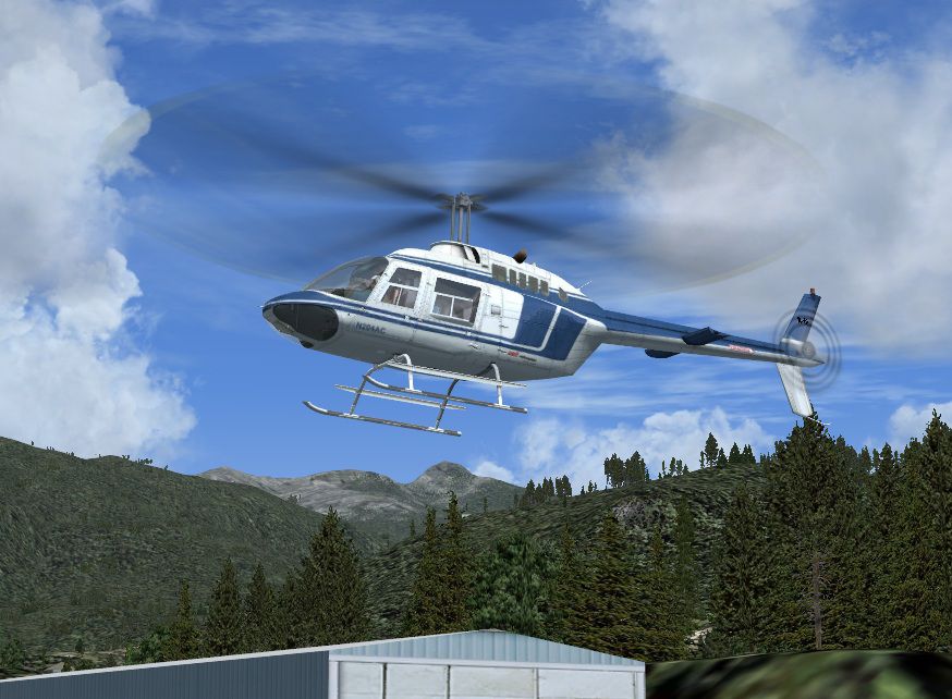 Blue/White Bell 206B JetRanger for FSX
