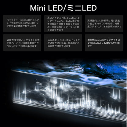 FPD 50インチのミニLED Googleスマートテレビ