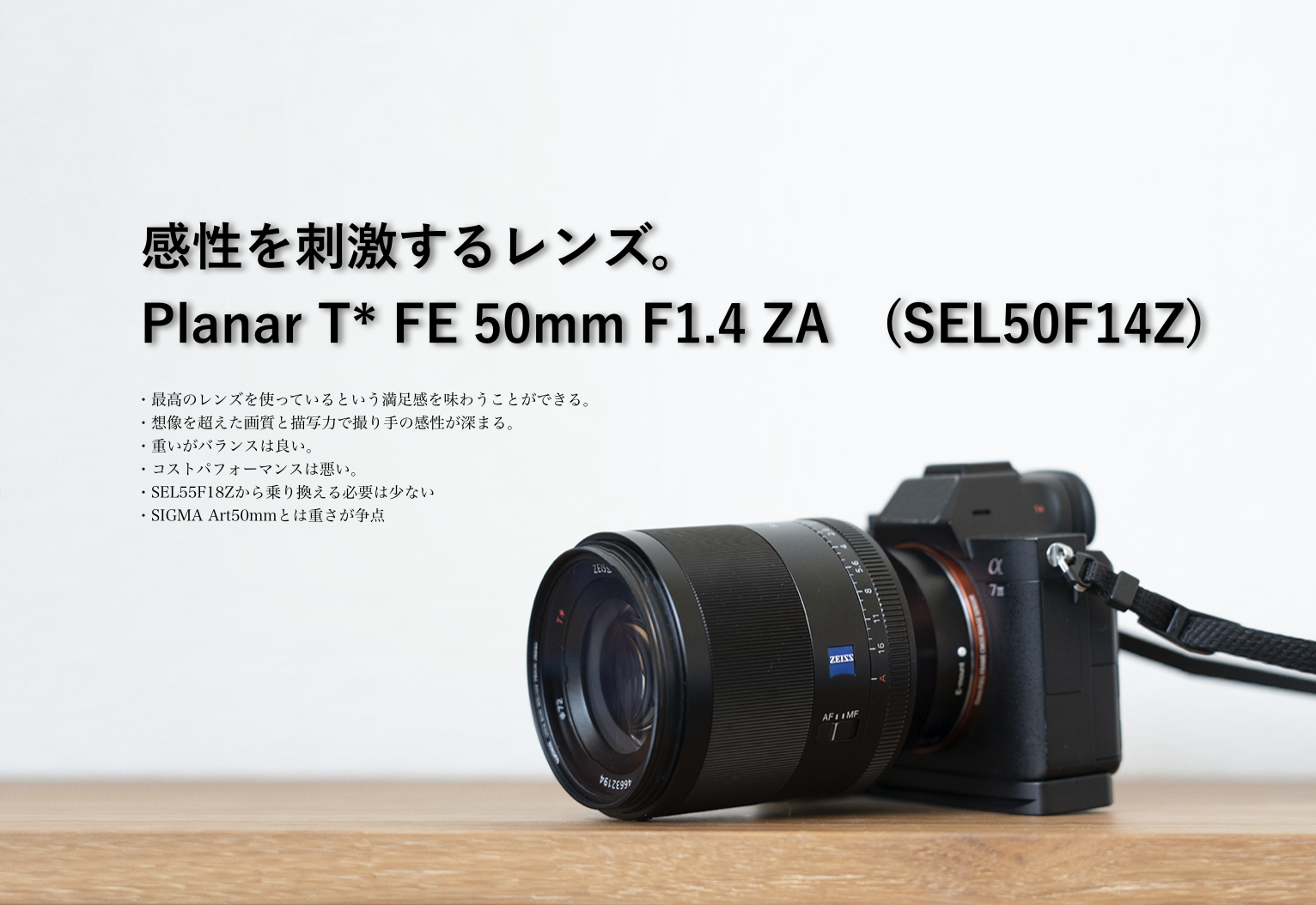 SEL50F14Zレビュー】Planar T* FE 50mm F1.4 ZAは感性を磨くレンズ