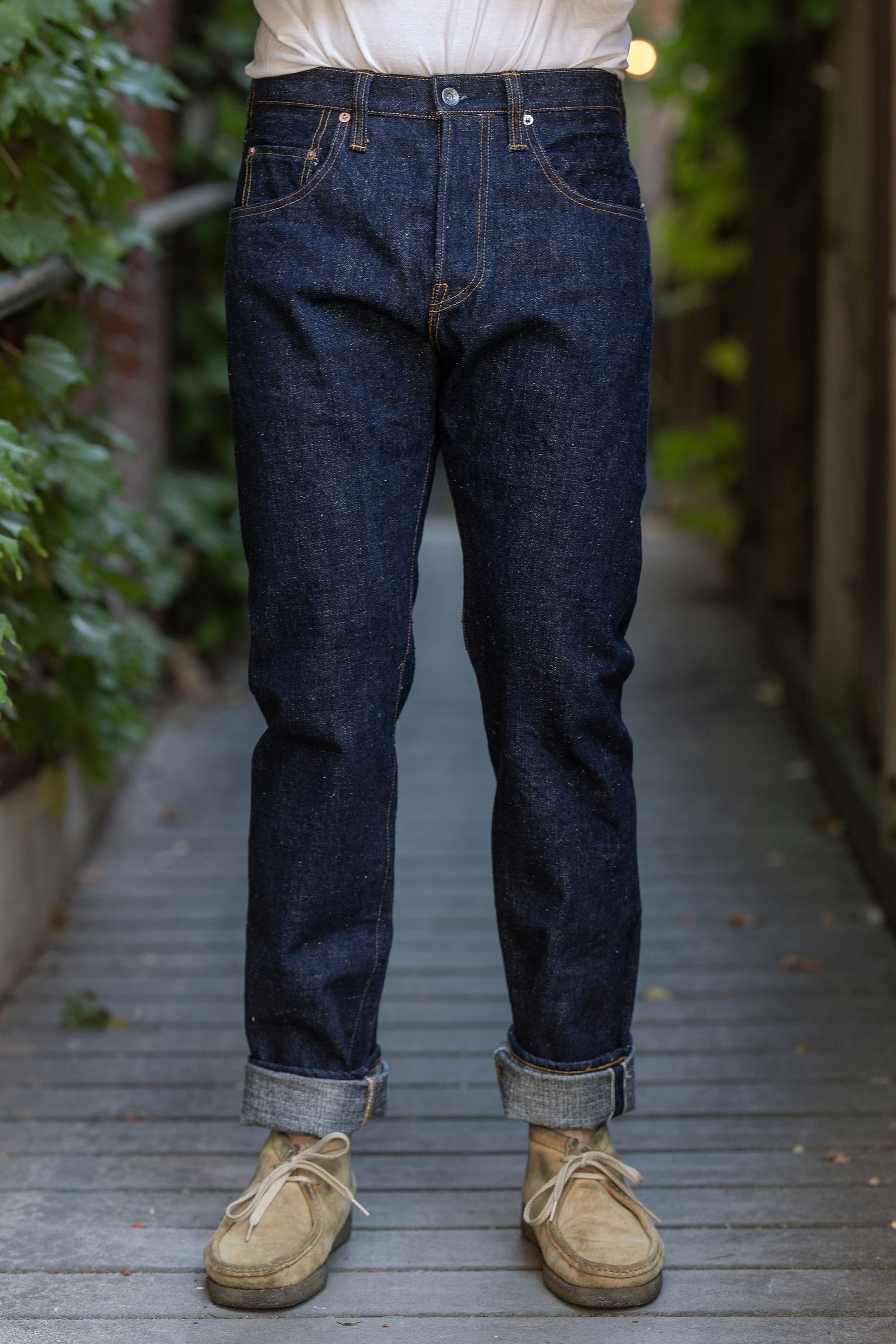 Samurai S211AX Ai Benkei - 18oz Natural Indigo Relaxed Tapered