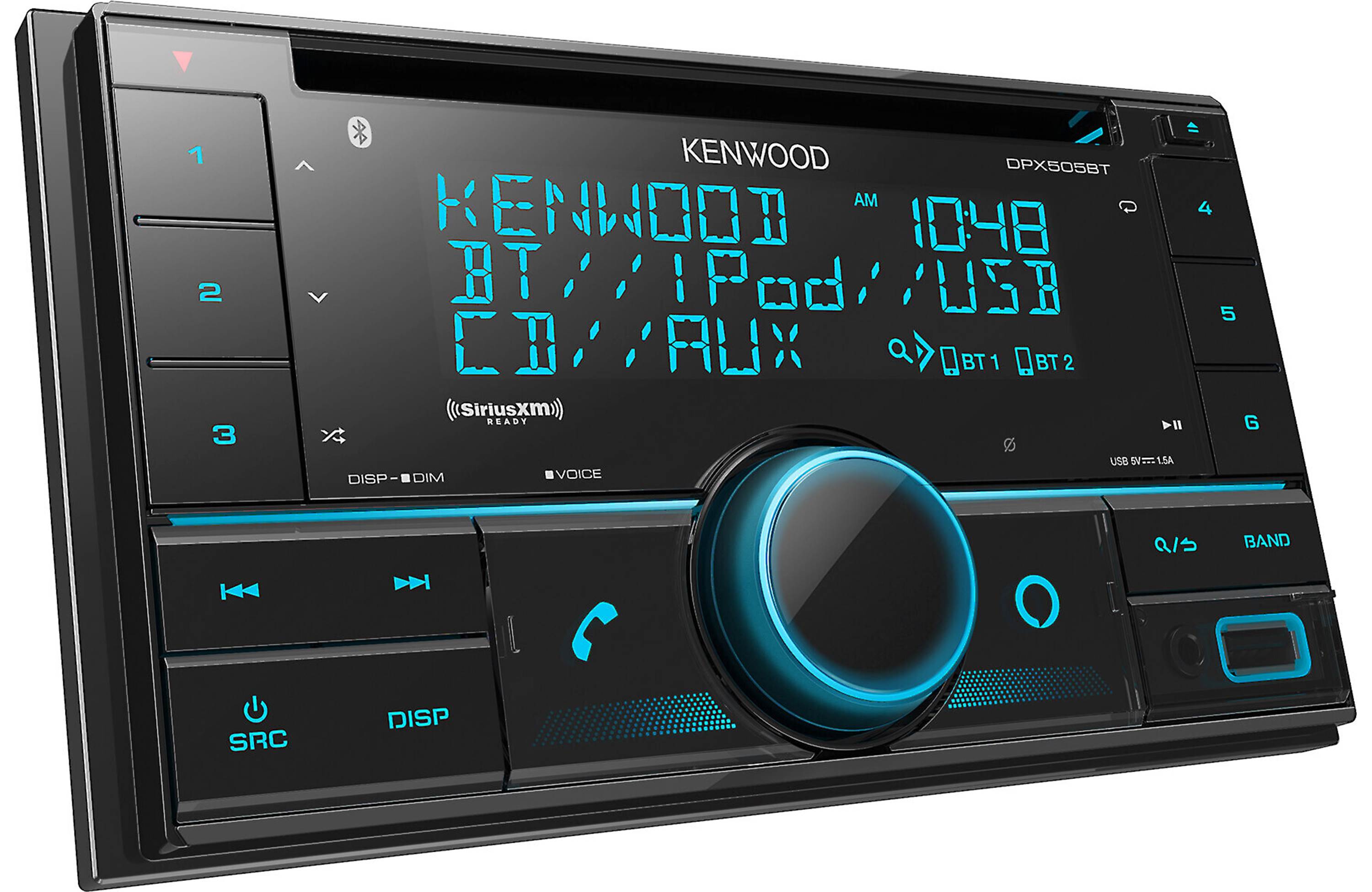 Kenwood DPX505BT 2-Din CD Receiver with Bluetooth and AM/FM tuner