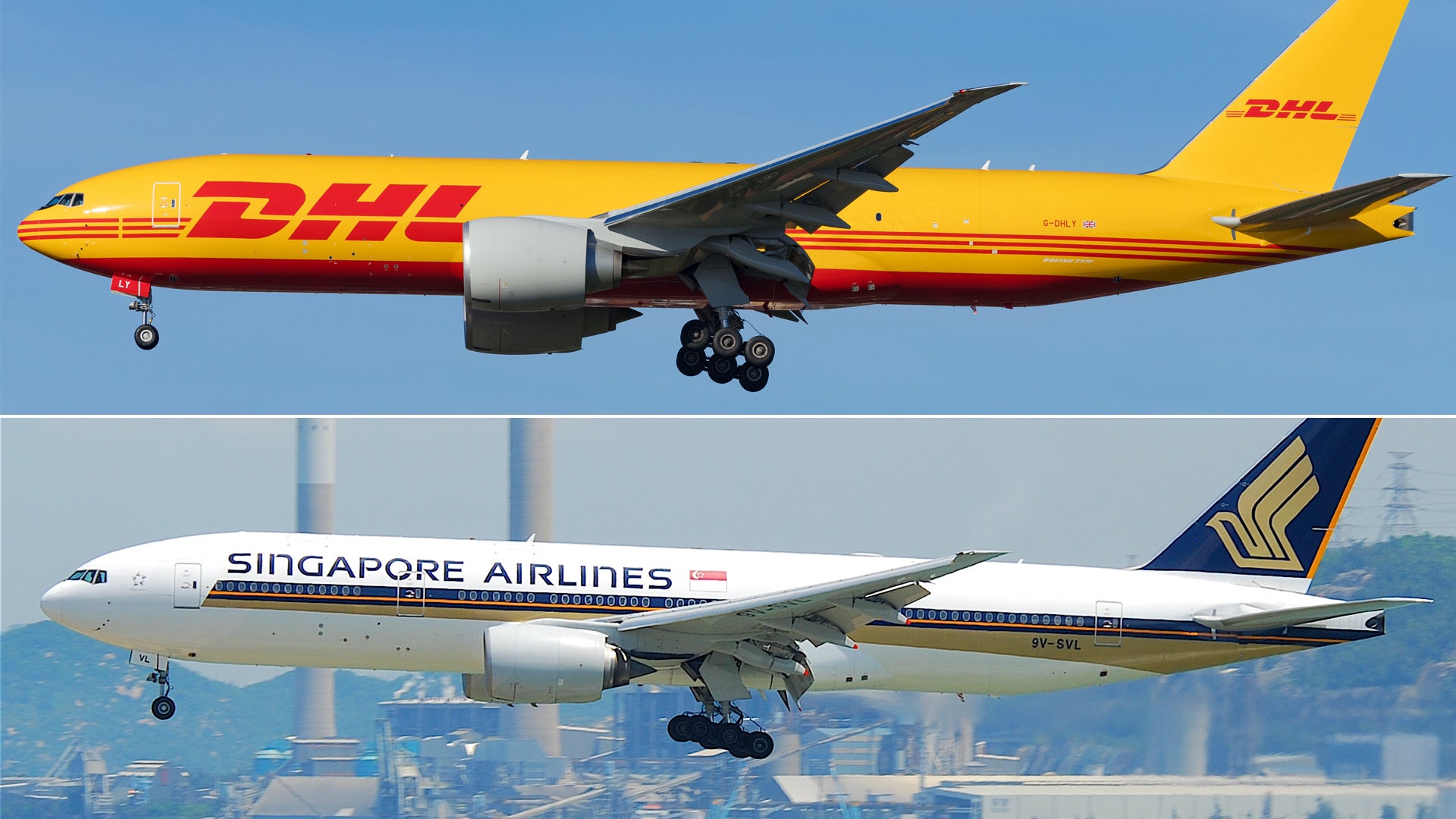 DHL SINGAPORE AIRLINES 777-200LRF シンガポール DHL Express