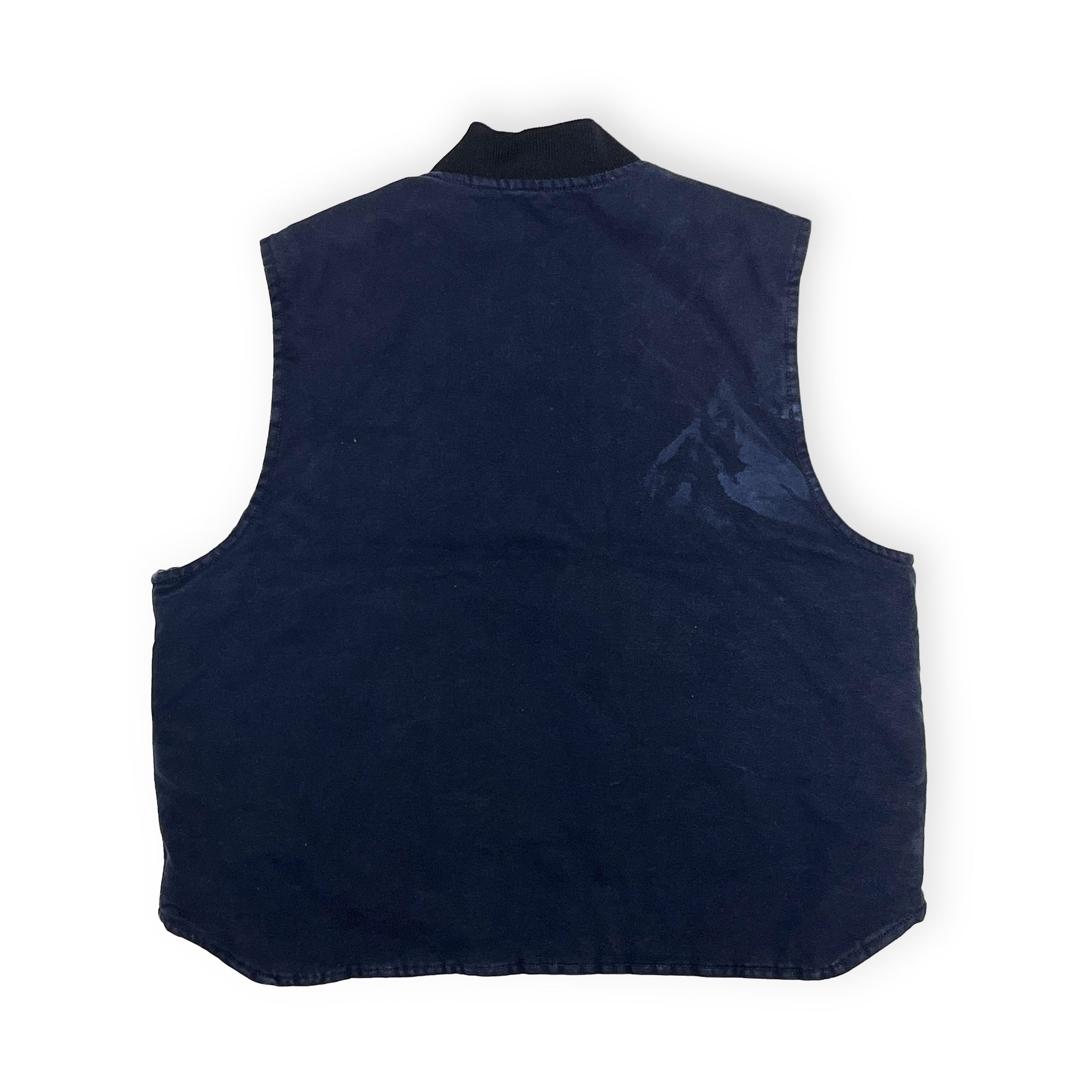 アメリカ製 Carhartt ダックベスト ネイビー Size (XXL) ビッグサイズ