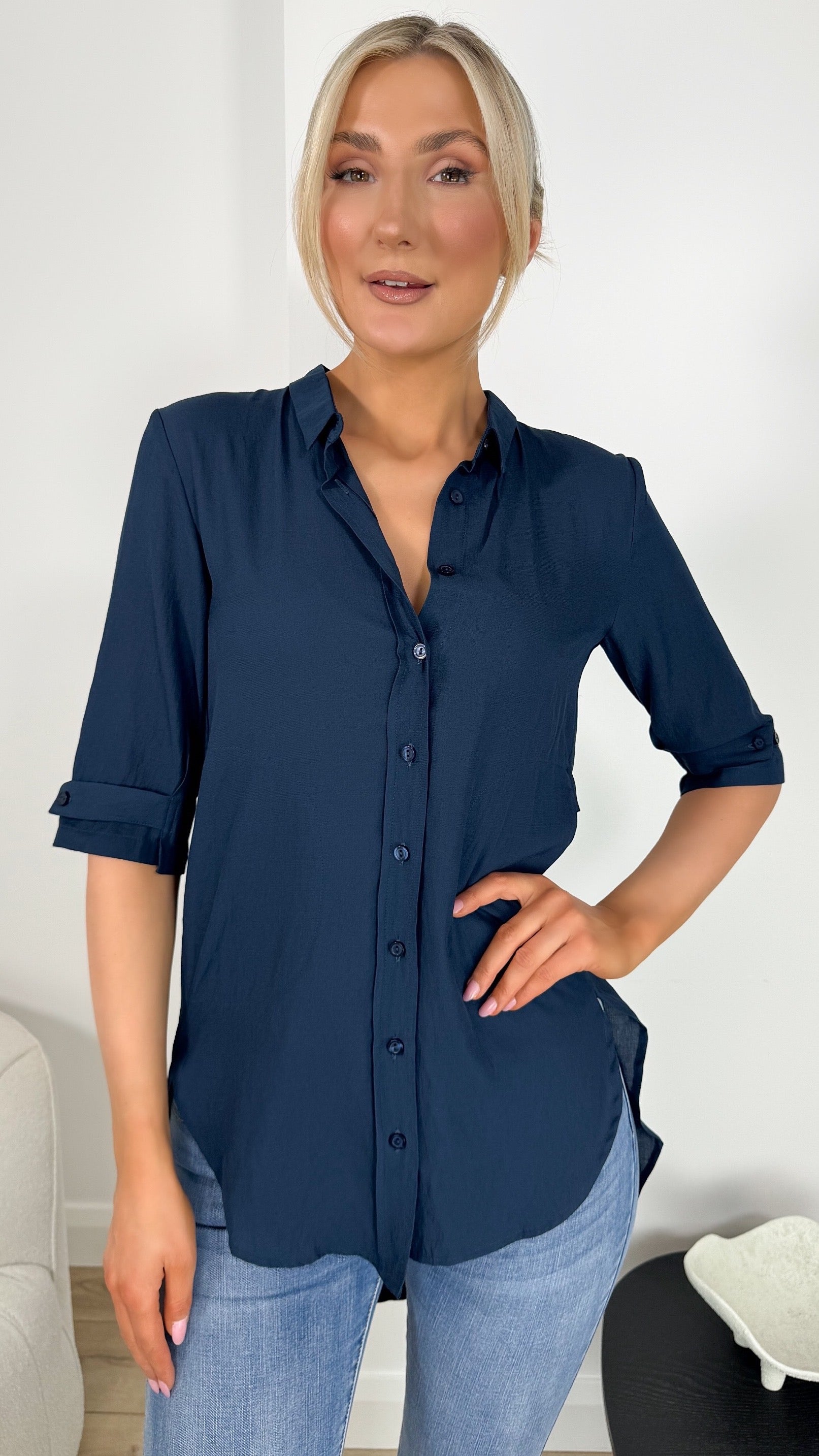 Emily Short Front Long Back Shirt – Fridays Edit