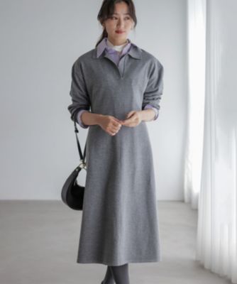 組曲(クミキョク)の【加藤ローサさん着用】スキッパーニット