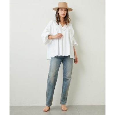 Whim Gazette(ウィム ガゼット)の2WAYオックスボリュームブラウス通販