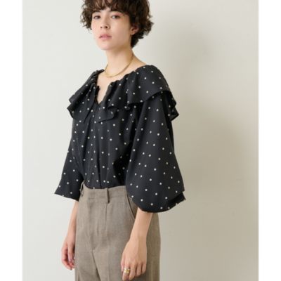 Whim Gazette(ウィム ガゼット)のフリルドットブラウス通販 | 集英社