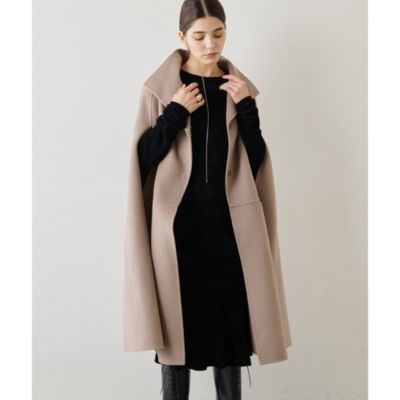 Whim Gazette(ウィム ガゼット)のカシミヤリバーポンチョコート通販