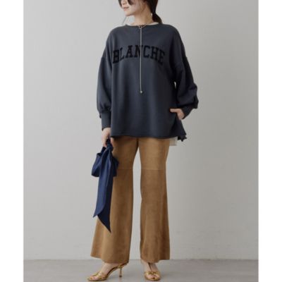 Whim Gazette(ウィム ガゼット)のフロッキーLOGOスウェット通販