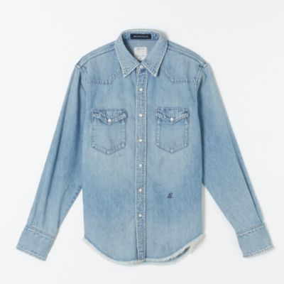 MADISONBLUE(マディソンブルー)のSHREDDED HEM WESTERN SH DENIM通販