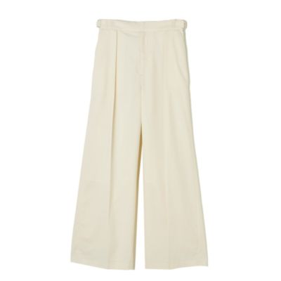 E by eclat(イーバイエクラ)のサイドベルトつきタックワイドパンツ通販