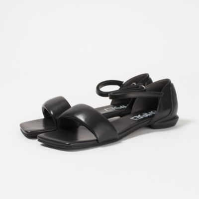 極美品【SHISEI】（36）パデッドサンダル アンクルストラップ ブラック