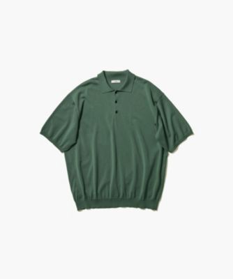 ATON(エイトン)のCOTTON WASHI KNIT | ハーフスリーブポロセーター