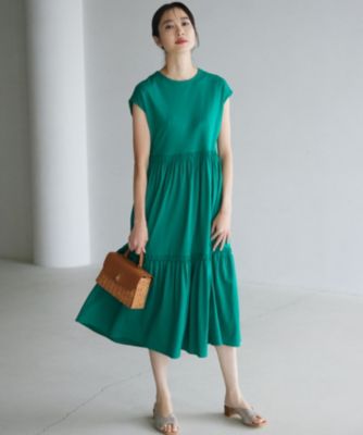 組曲 L(クミキョク エル)のサマージャージーティアード ワンピース通販